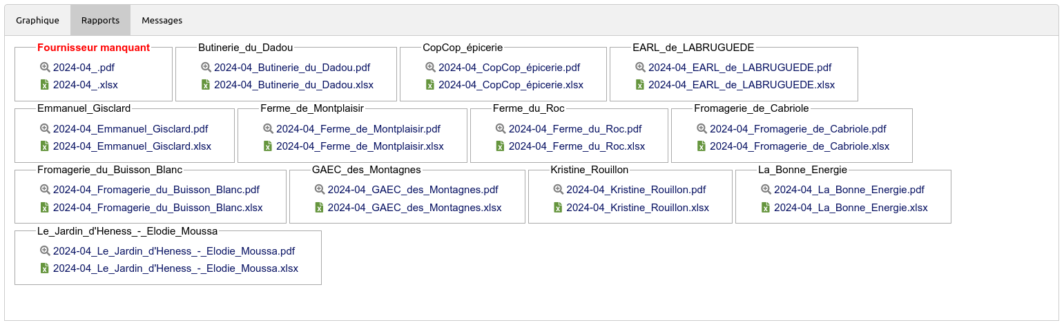 Accès et visualisation des rapports générés